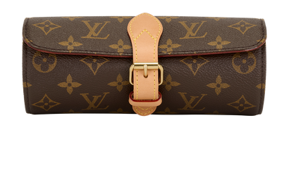 Louis Vuitton 3 Watch Case, &pound;650, Accessories, Brown, Canvas, Front view